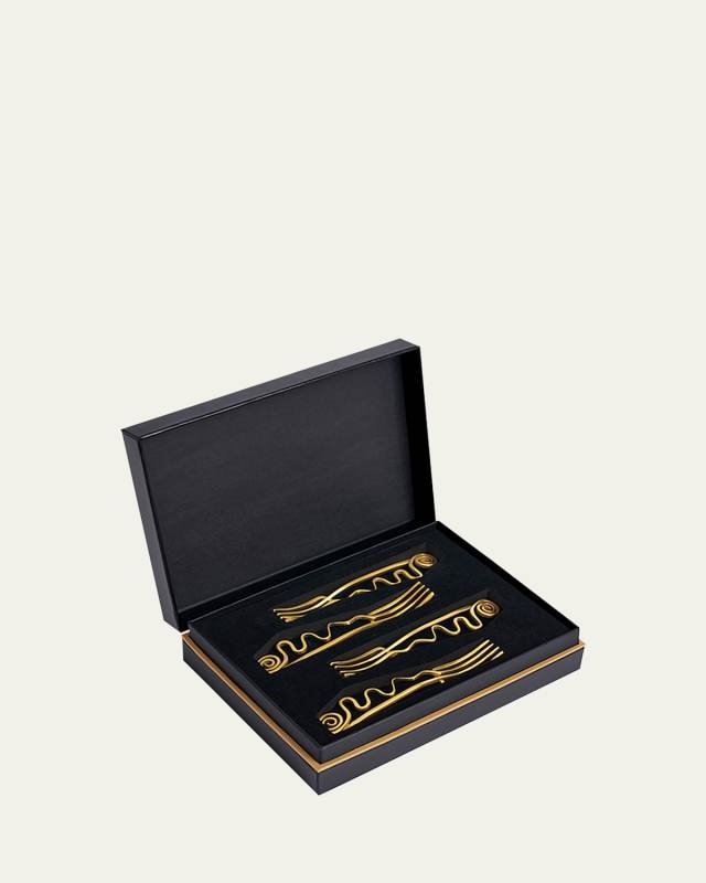 Spirale Cocktail Forks, Set of 4